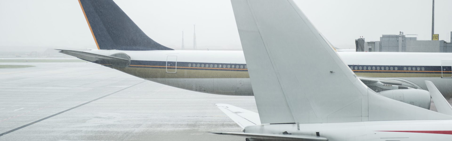 Aircrafts in an airport