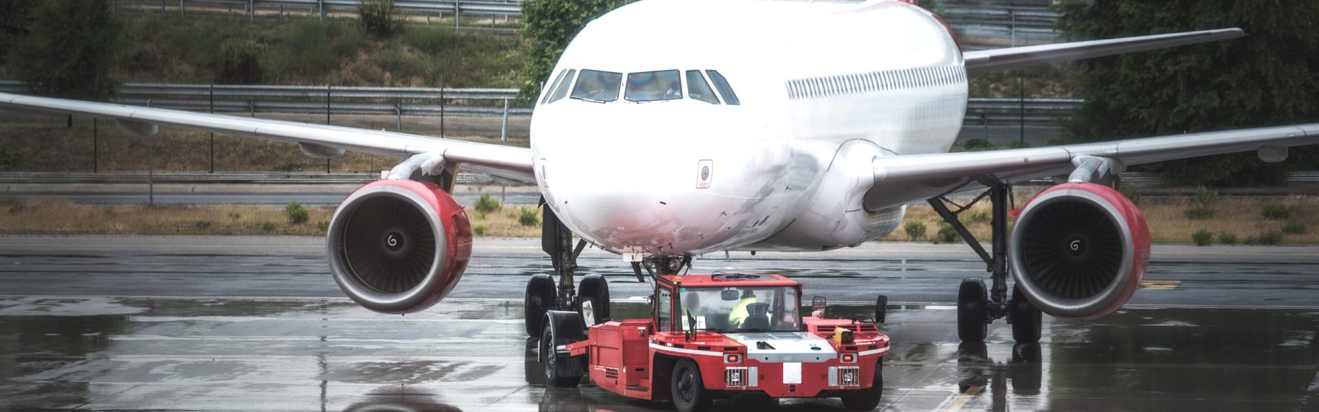 Plane at a airport terminal building